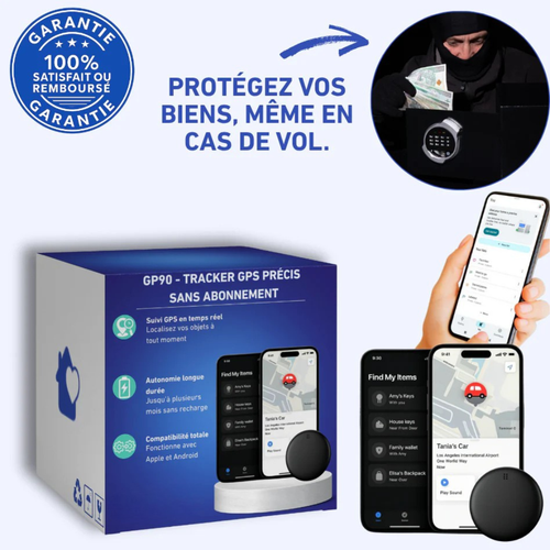 GP90 – Tracker GPS précis sans abonnement (android/apple)